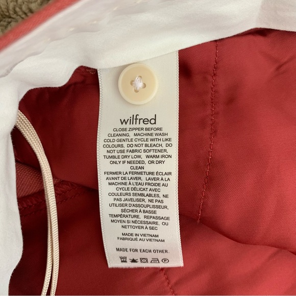 Aritzia Wilfred Effortless Linen Wide leg Pant in Warm Sienna Red Size 12 - Picture 8 of 12